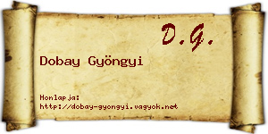 Dobay Gyöngyi névjegykártya