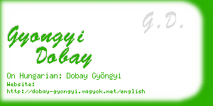 gyongyi dobay business card